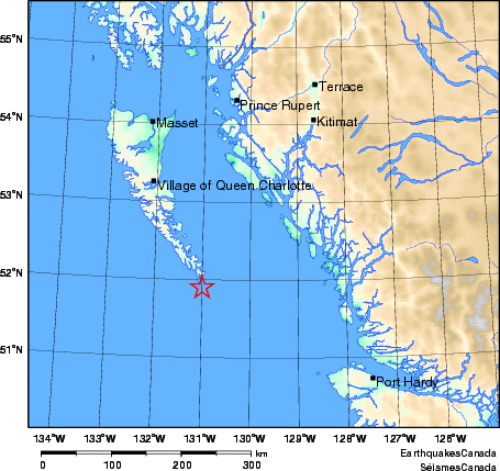 Earthquakes hit the West Coast and B.C. Interior