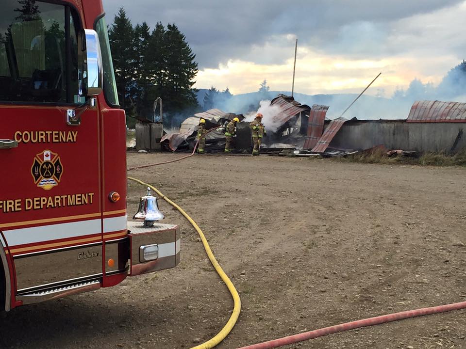 Investigation on cause of barn fire continues on scene