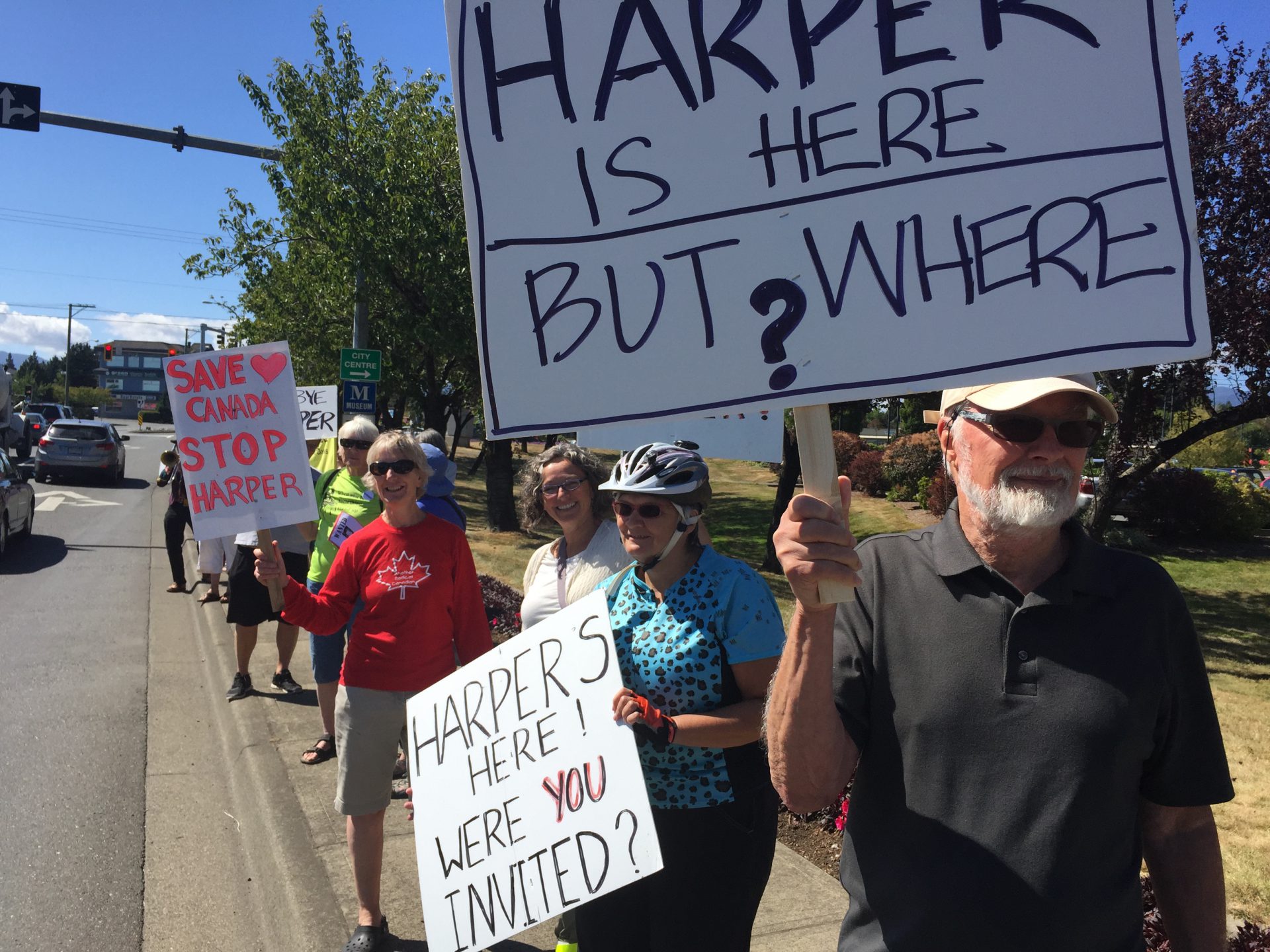 Courtenay protest targets Stephen Harper