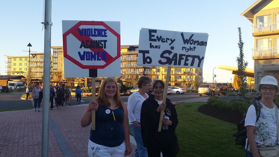 Take Back the Night rally in Campbell River