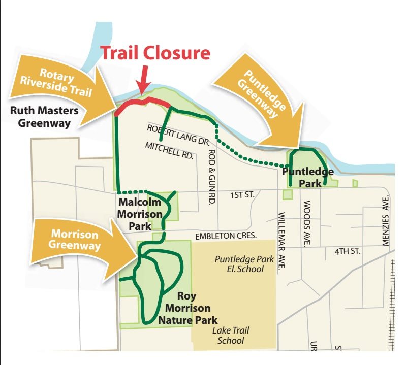 Portion of Rotary Riverside Trail Closed