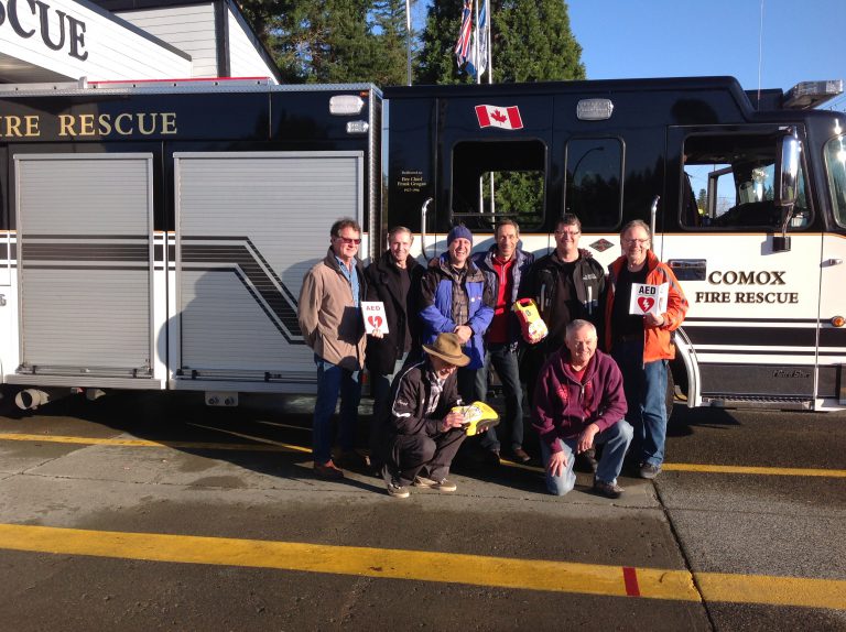 Old Timers Soccer Club joins Comox Fire in AED program