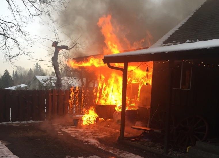 No injuries after house fire in Courtenay