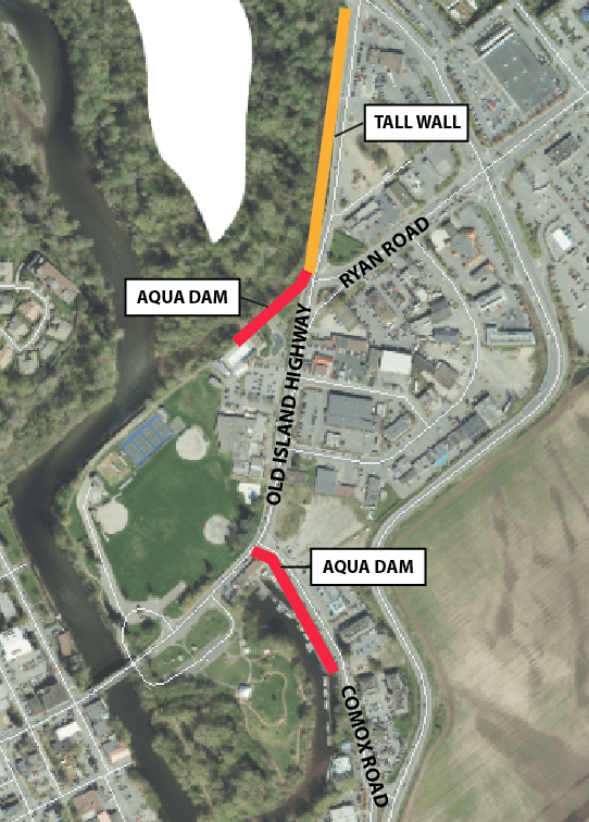 City installing Aqua Dam Saturday morning