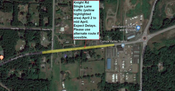 Traffic delays expected as work begins on Knight Road Monday