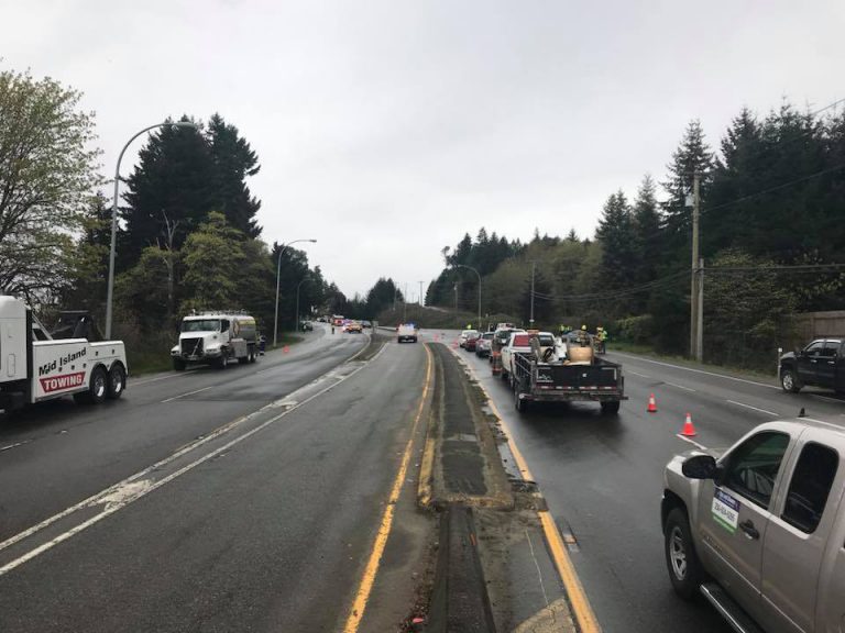 Coroner responds to Highway 19 crash near Nanoose Bay