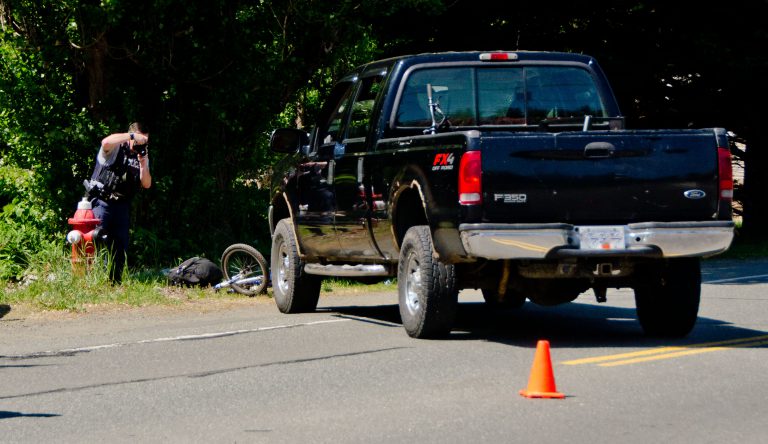 Cyclist sent to hospital after Headquarters Road collision