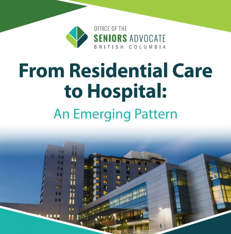 Report shows fewer emergency room visits for seniors who live in publicly funded care homes
