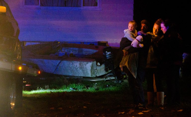 No injuries after driver sends boat crashing through Courtenay home