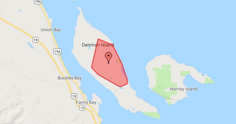 Power outages reported on Denman, Hornby Islands