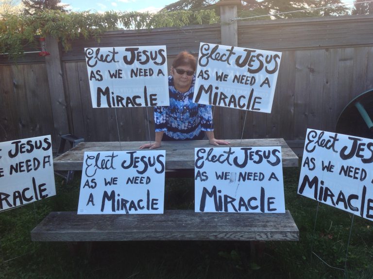 Courtenay Council candidate frustrated by having her election signs defaced