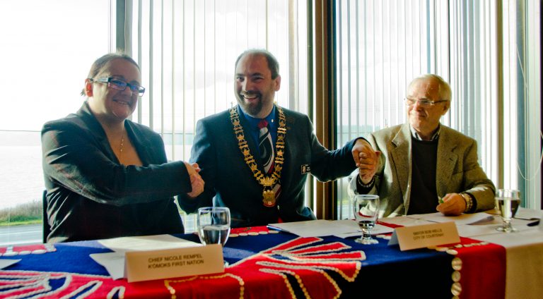 Courtenay, K’ómoks First Nation, and Project Watershed sign agreement to purchase and restore Field Sawmill site