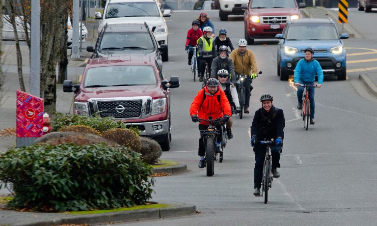 Courtenay council bike to council session