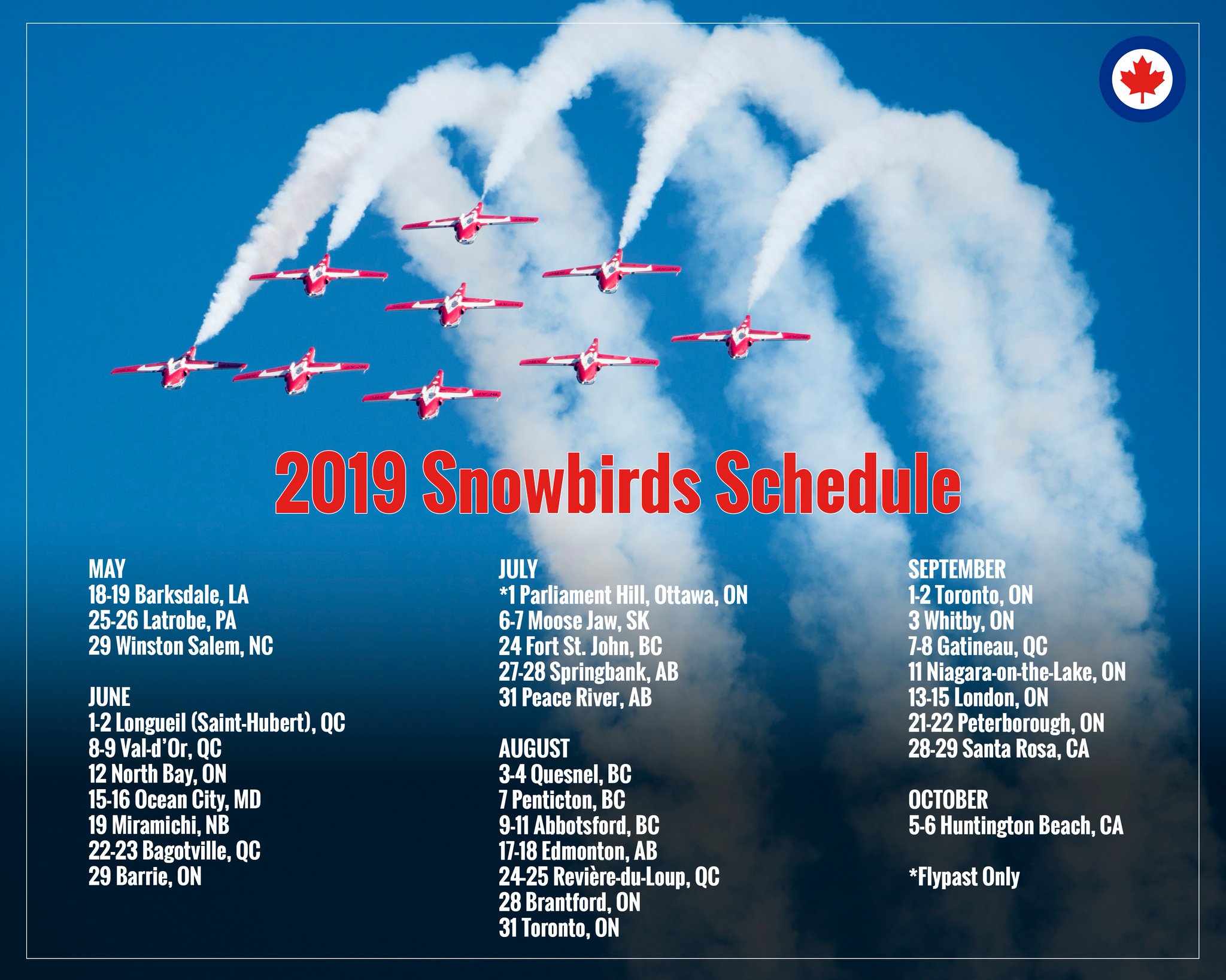 Snowbirds returning to Comox Valley for spring training My Comox