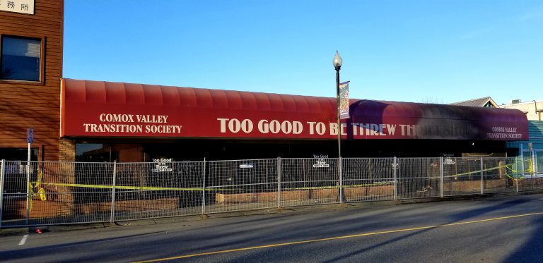 Thrift store fire a big loss for Comox Valley Transition Society