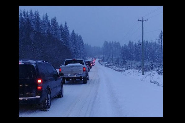 Mount Washington traffic at a standstill