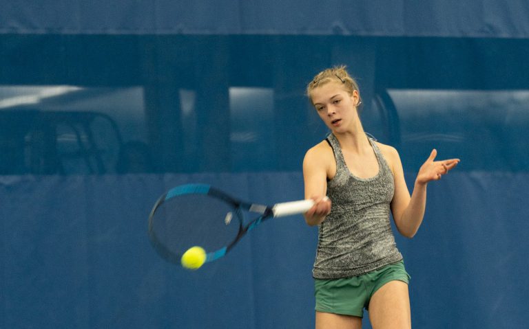 Sonia Skobkareva representing Powell River at the BC tennis nationals