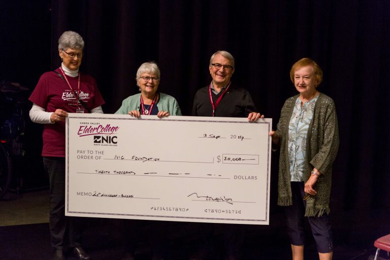 Comox Valley ElderCollege donates $20,000 to NIC