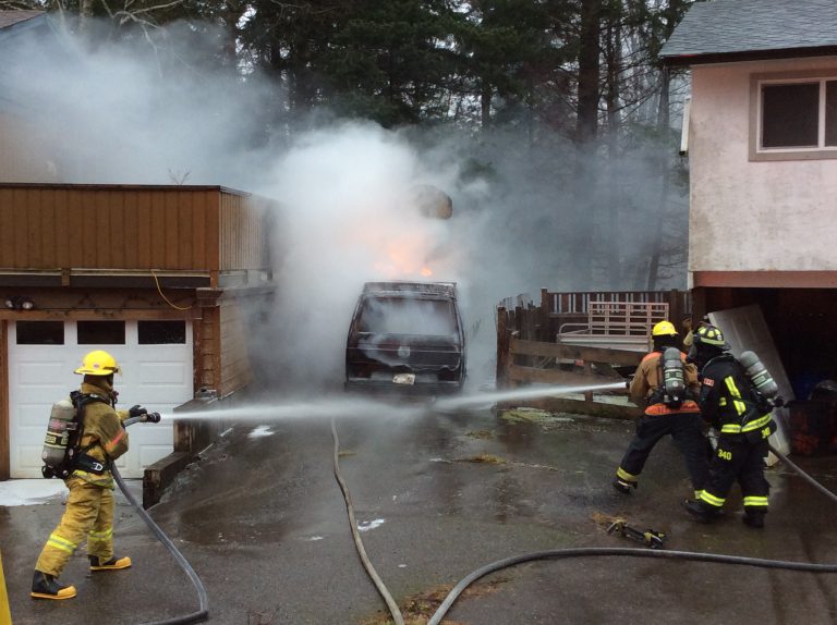 Quick response from Comox Firefighters helps saves two homes
