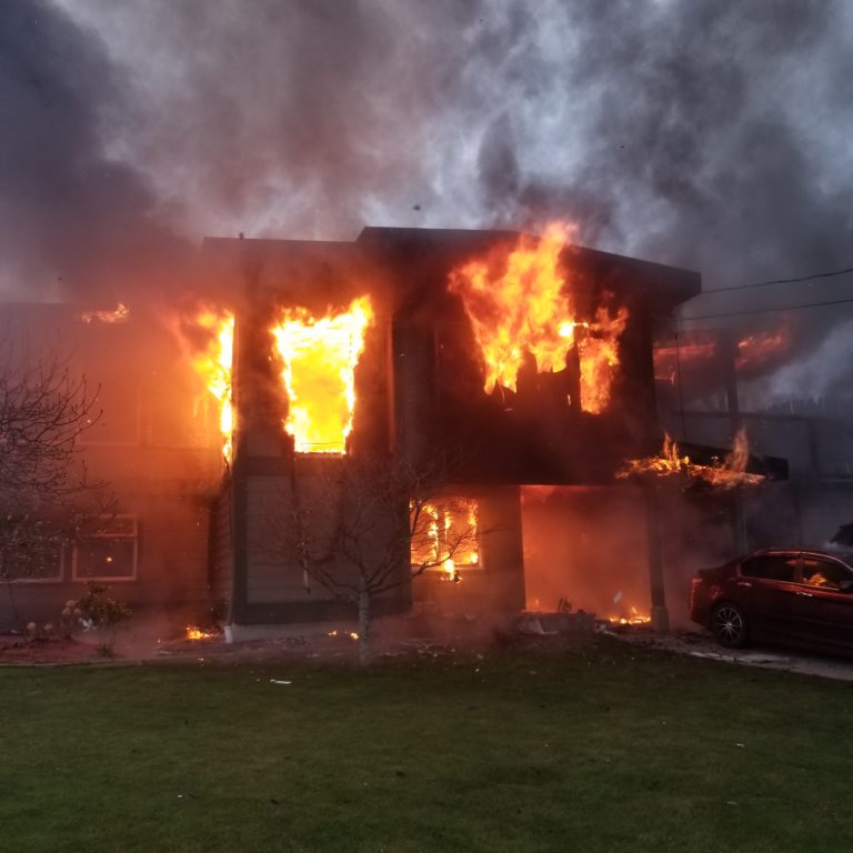 Campbell River fire crews battle house fire on Murphy Street