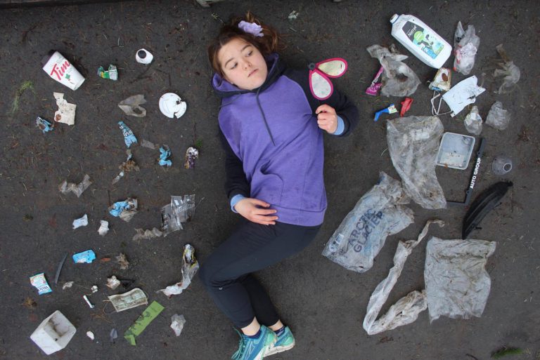 Eco-conscious teen collects 447 pieces of plastic on Denman Island