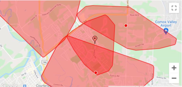 Massive power outage impacting Comox Valley