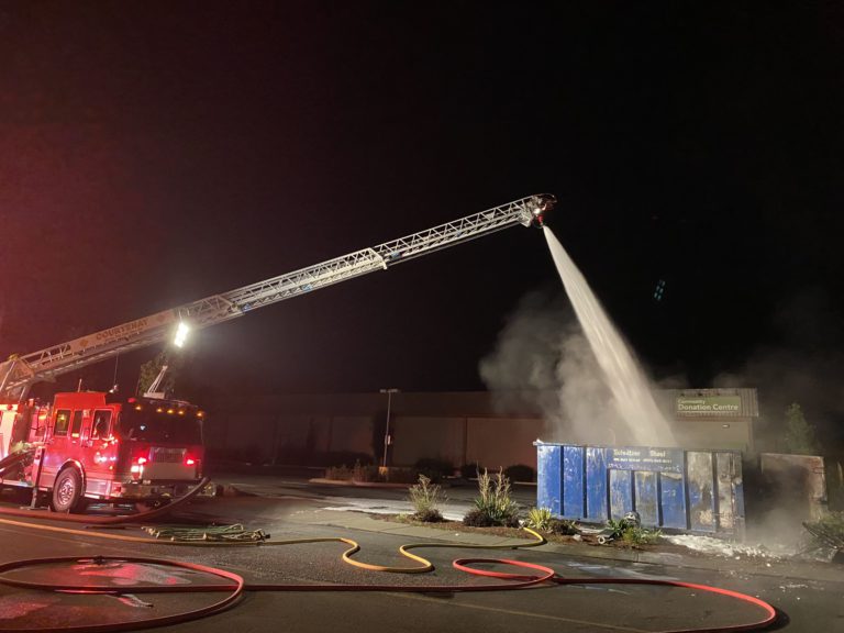 Courtenay Fire Department reports jump in dumpster fires, latest one Thursday night