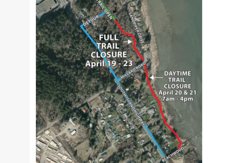 Section of Courtenay Riverway closing for maintenance