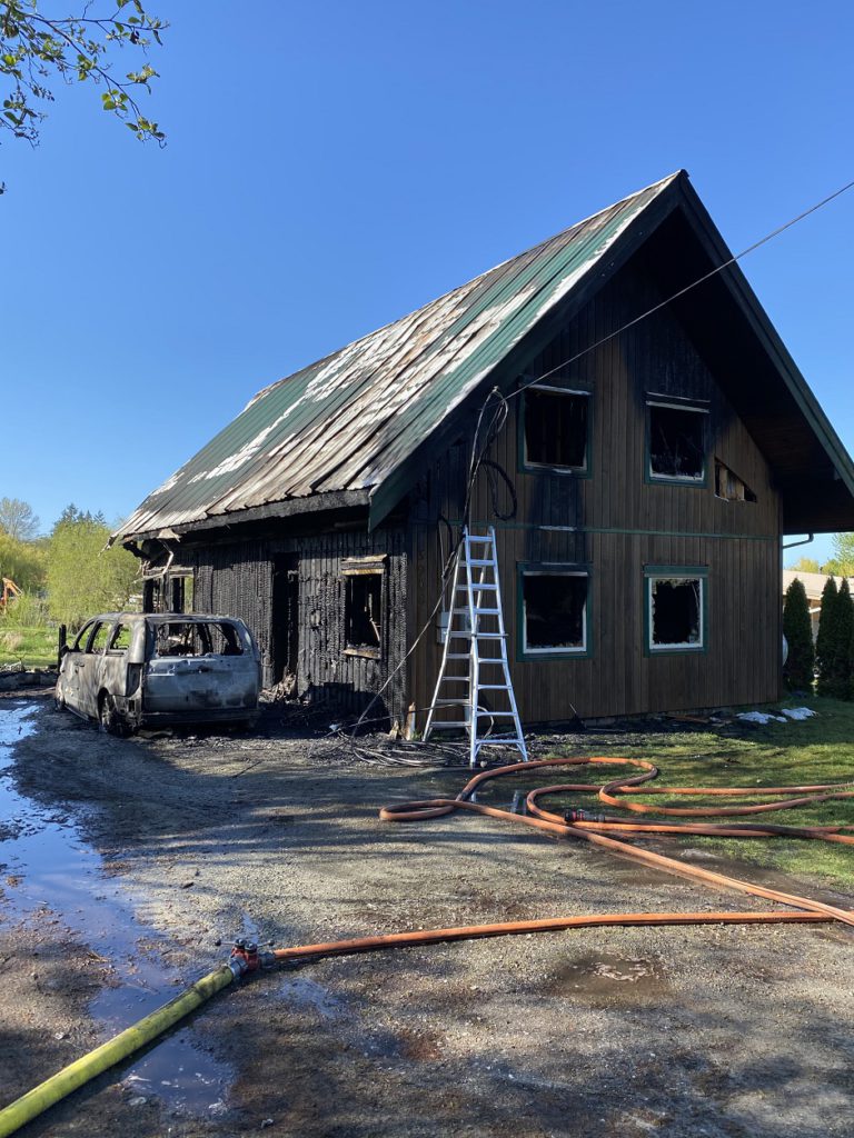 Flames consume family home in Powell River