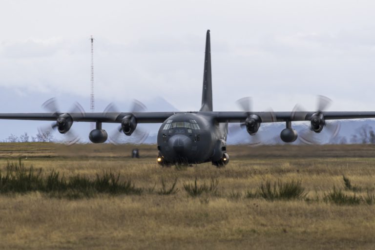 Military Search and Rescue plane in the Comox Valley this week