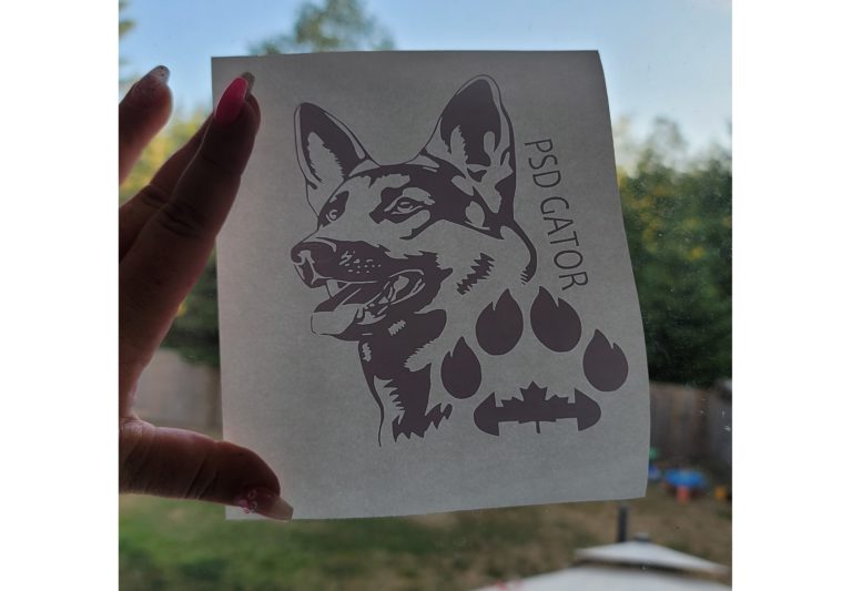 Local woman making decals in memory of fallen police dog