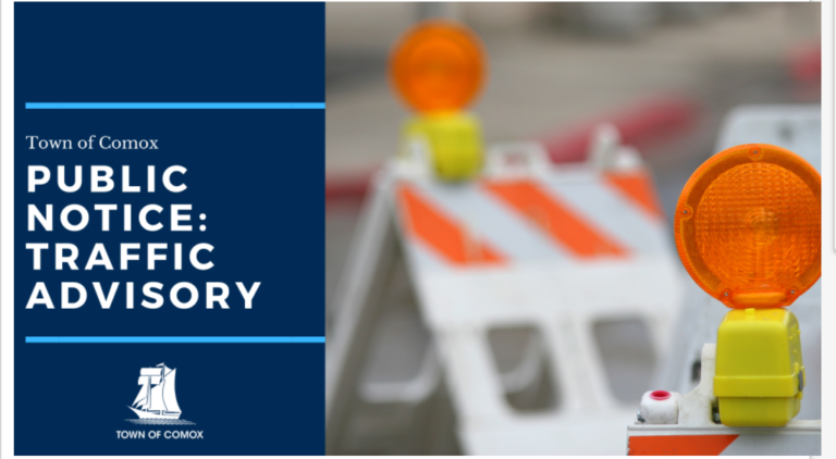 Road marking work underway in Comox