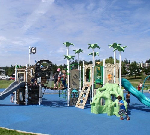 Comox’s Marina Park playground and splash park closed for resurfacing