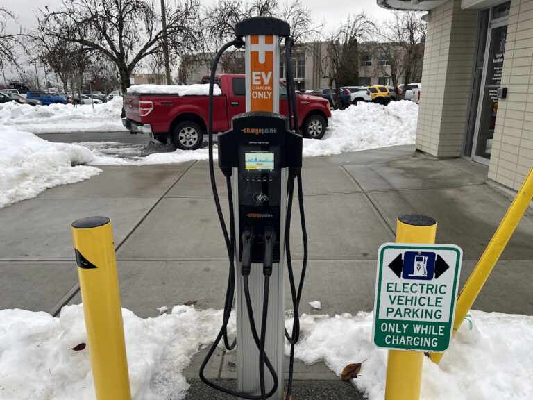 A new EV charging station is up and running in downtown Courtenay
