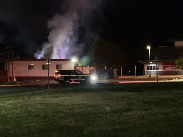 Trailers, wooden structure damaged in early morning fire at North Island College