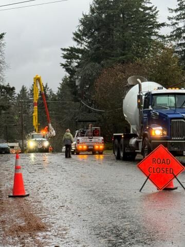 Town of Comox urges caution as two roads closed